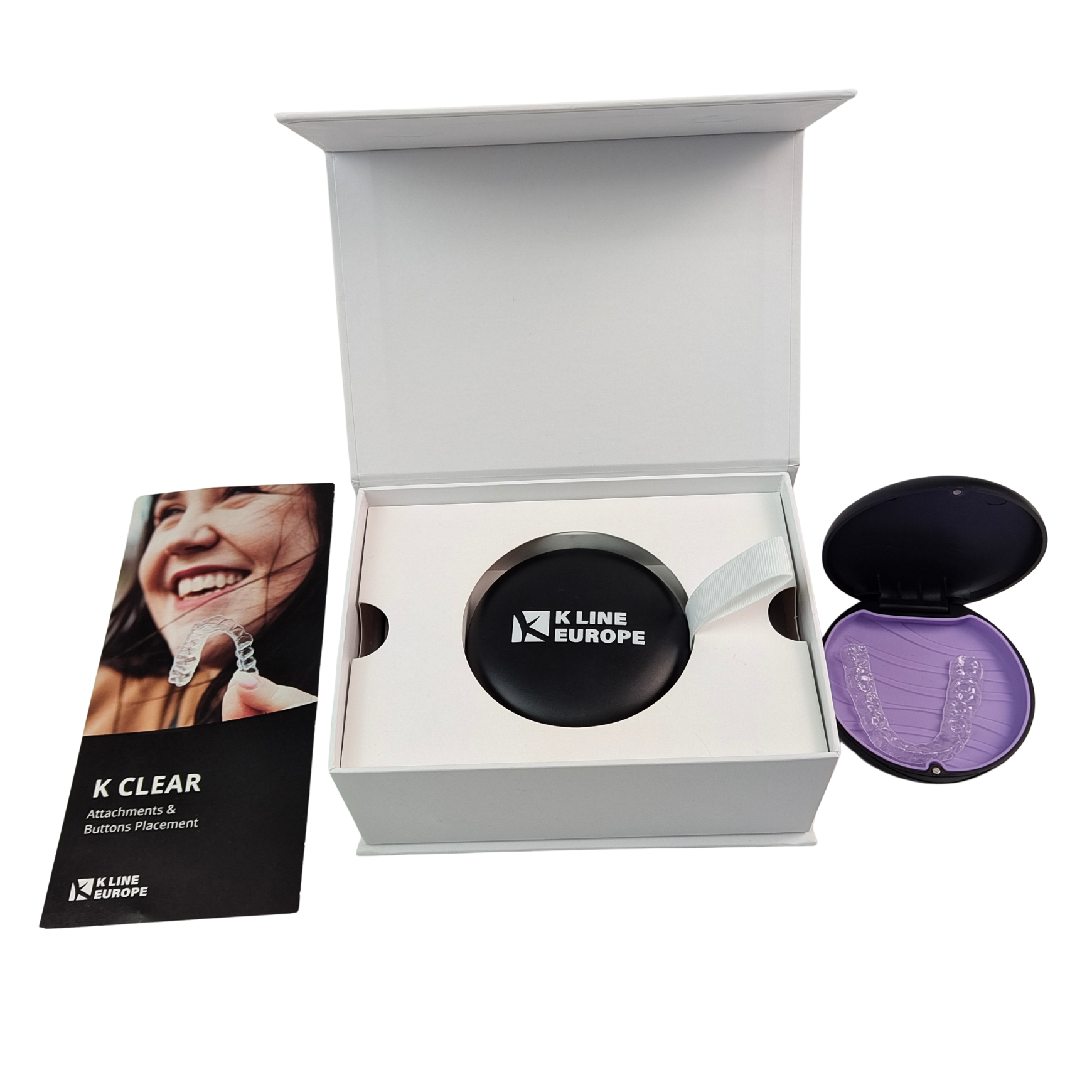 Kişiselleştirilmiş Logo Diş Damatları Kit Kutusu Ortodontik Aligner Paket Kutusu Kağıtla Diş Ekle Aligner Paket Kutu