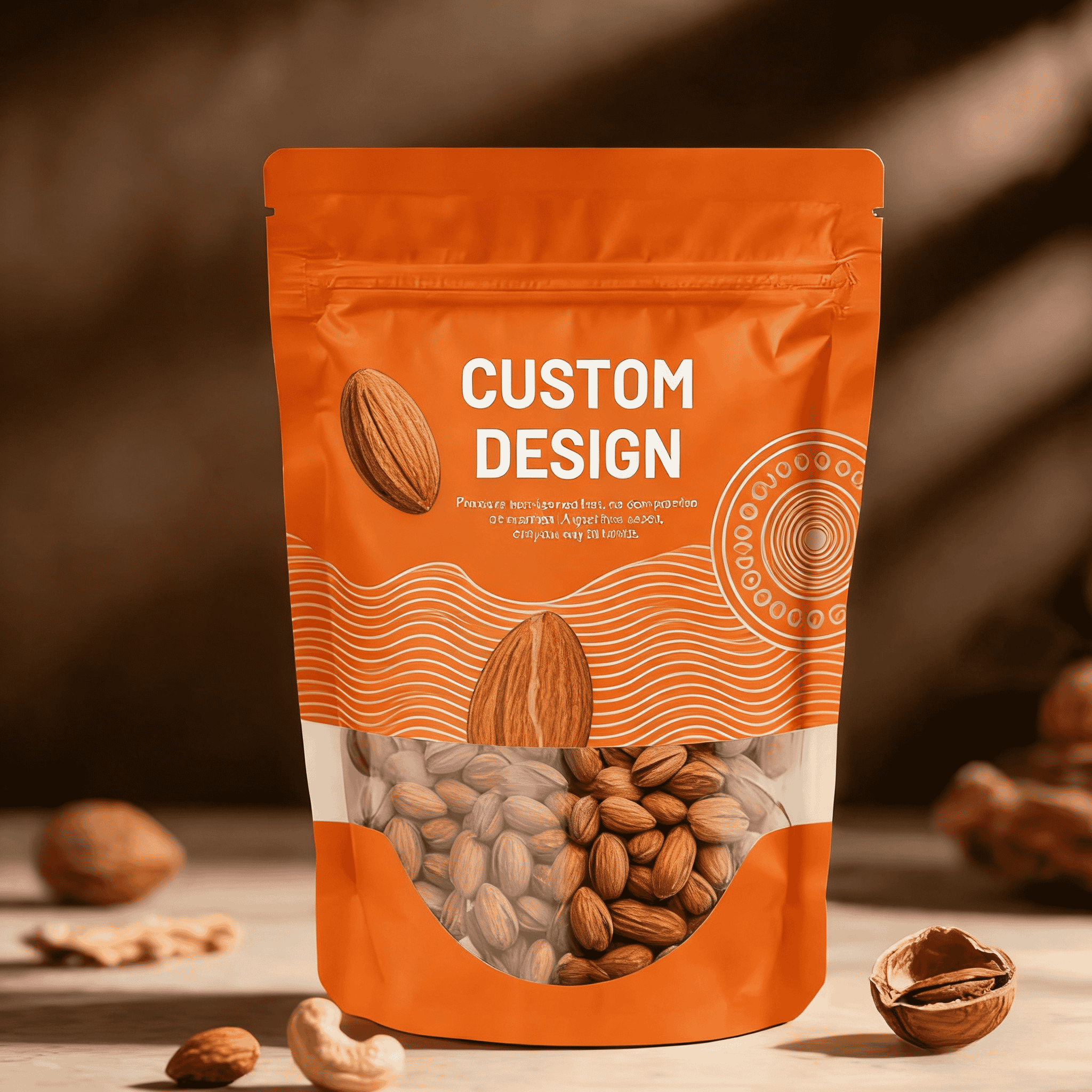 Yüksek Kaliteli Özel Dijital Baskılı Geri Dönüşümlü Plastik Gıda Ambalaj Torbası Isı Yalıtımlı Ayakta Duran Kese