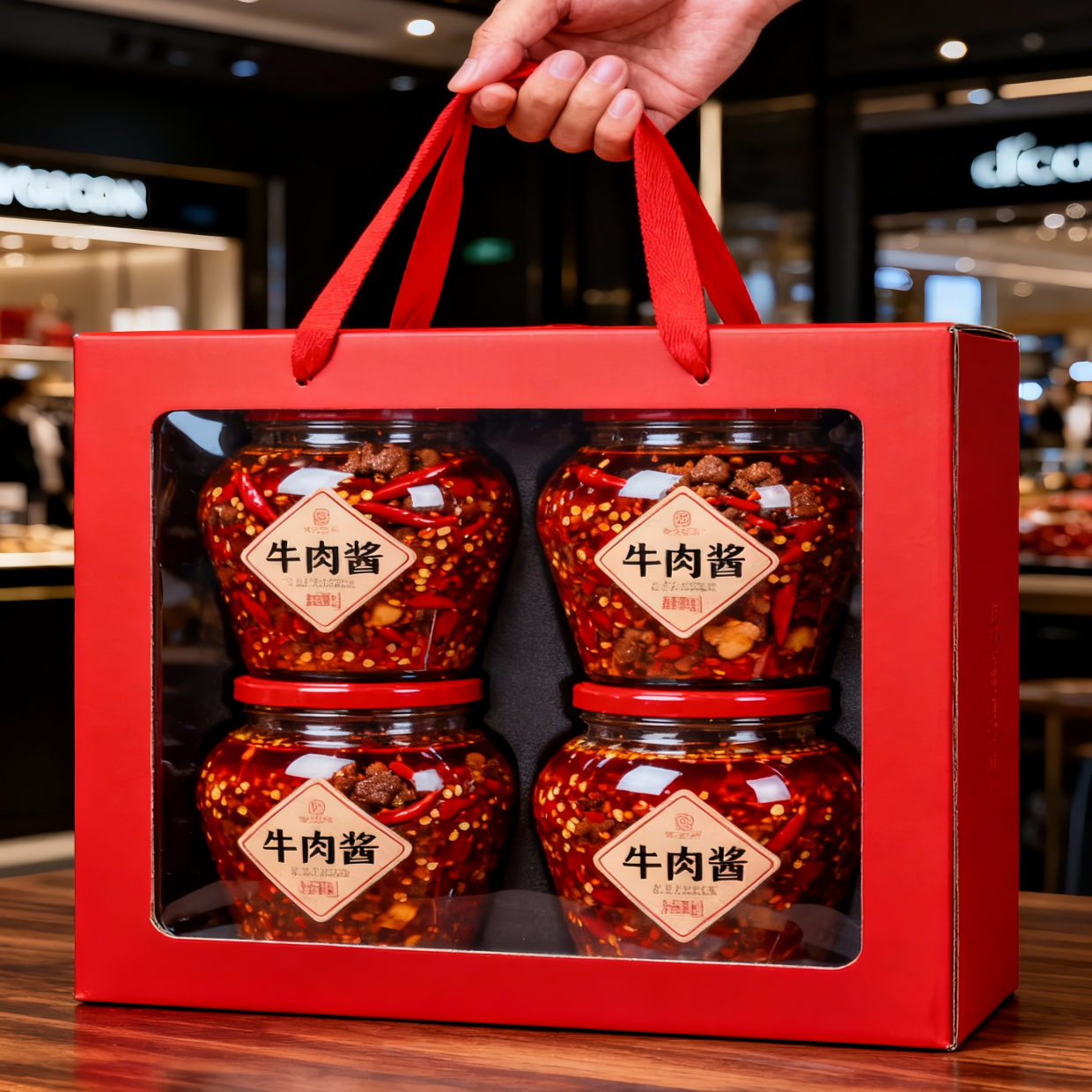 Şeffaf Pencereli Özel Taşınabilir Hediye Kağıt Kutusu Şekerli Kurabiyeler Çörek Kutusu Tutma ile Kağıt Kutuları