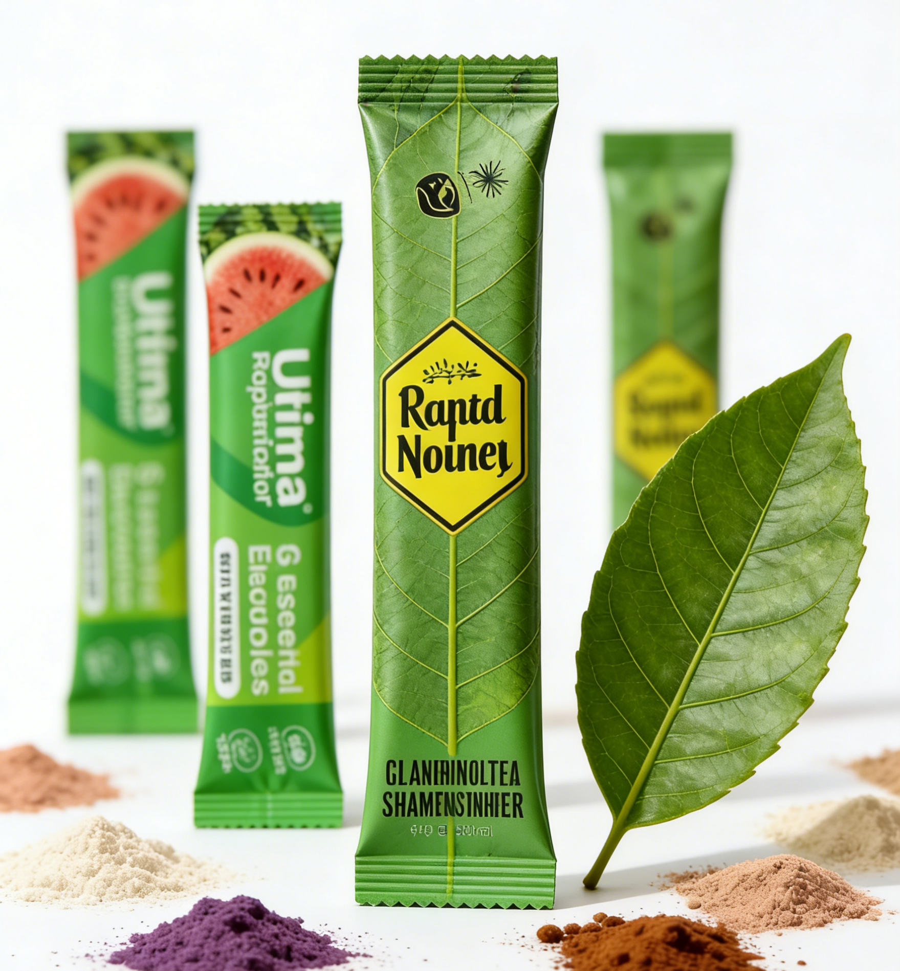 Özel 1g 3g 5g Süt-çay Tozu Kollajen Tozu Poşet Isıl Yapışmalı Geri Dönüşümlü PET Alüminyum Folyo Lamine Fermuarlı Gıda Torbası