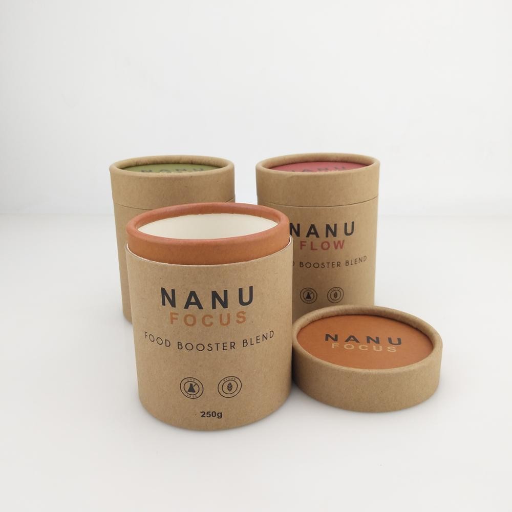 Çay Paketleme İçin Çevre Dostu Kağıt Kutu Ambalaj Silindir Özel Boyut