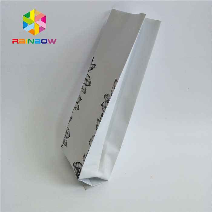 Kraft Kağıt Yan Gusset Stand Up Kahve Torbaları, Mühürlü Plastik Torbalar Özel Baskı