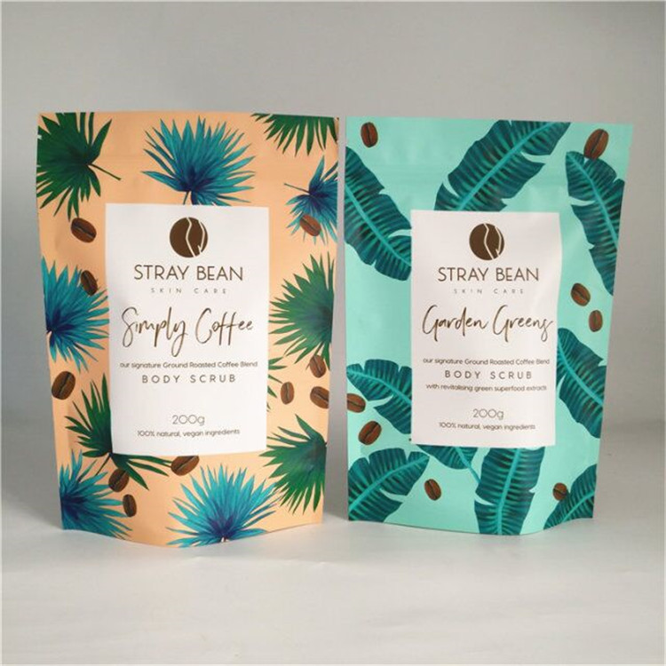 Biyobozunur Çay Poşetleri Paketleme Özelleştirilmiş Airtightbody Fırçalayın Anında Kahve Poşeti