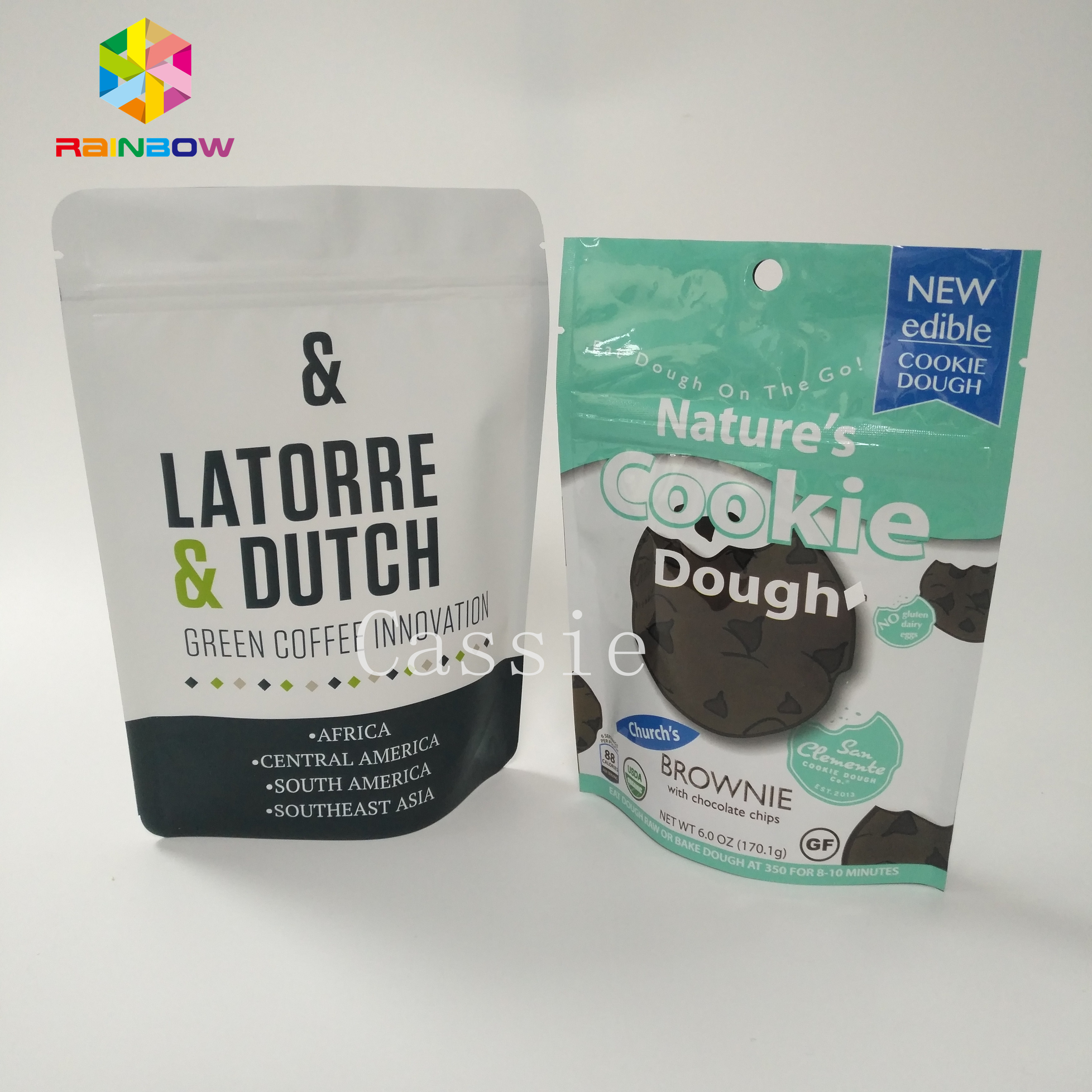 Stand Up Ziplockstand Kılıfı Poşet Ambalaj Snack Poşetleri Özelleştirilmiş Renkli Gıda Kullanımı