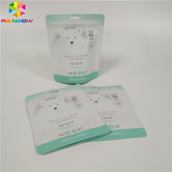 Fermuarlı Üst Stand Up Folyo Kılıfı Ambalaj Banyo Tuzu Alüminyum Folyo Gövde Fırçalama Çanta