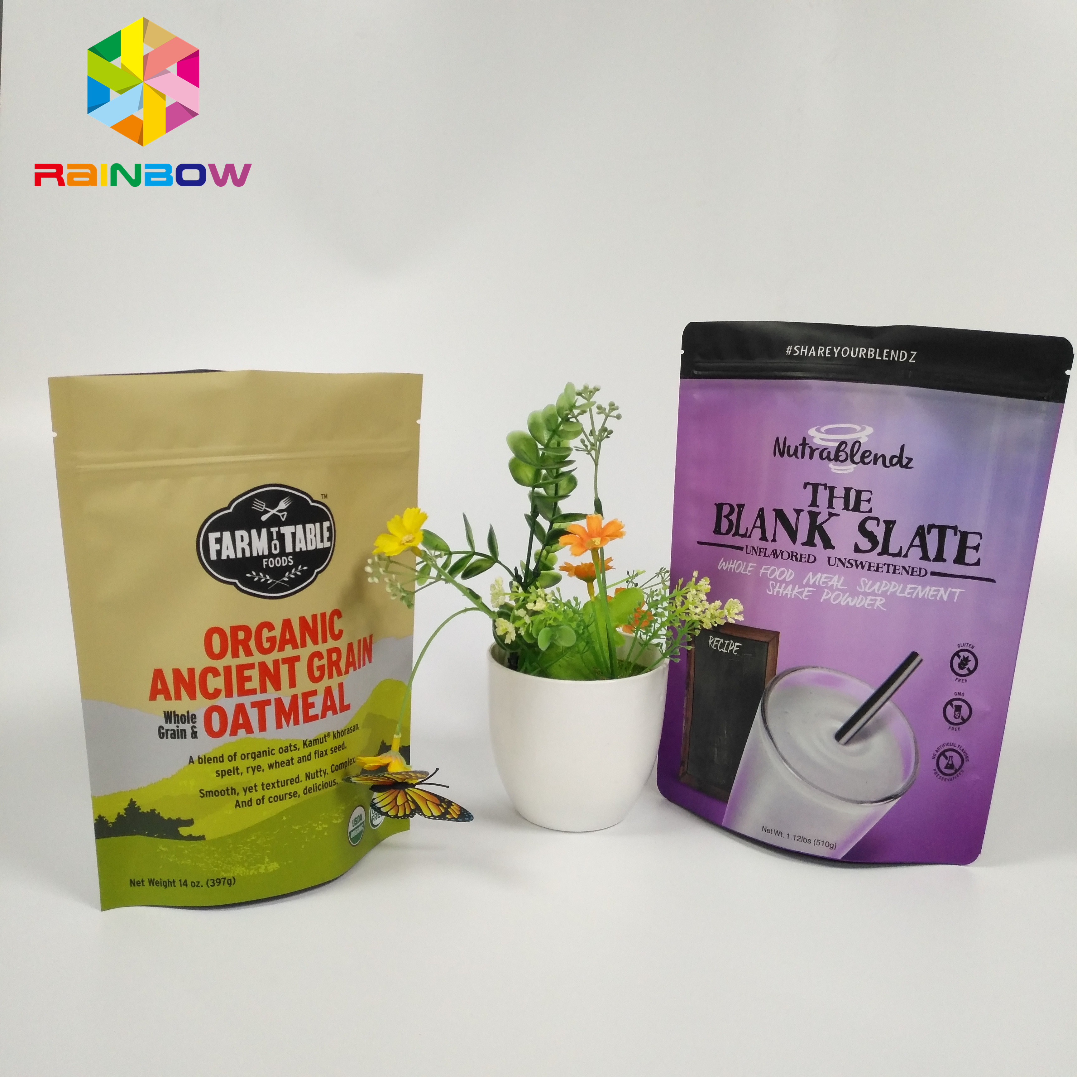 Açılıp kapanabilir Snack Çanta Ambalaj Alüminyum Folyo Doypack Zip Kilit Kılıfı Stand Up