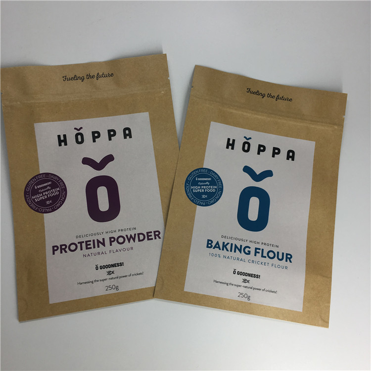 Kahverengi Kraft Paperstand Up Torbalar 120-140 Toz Baharat