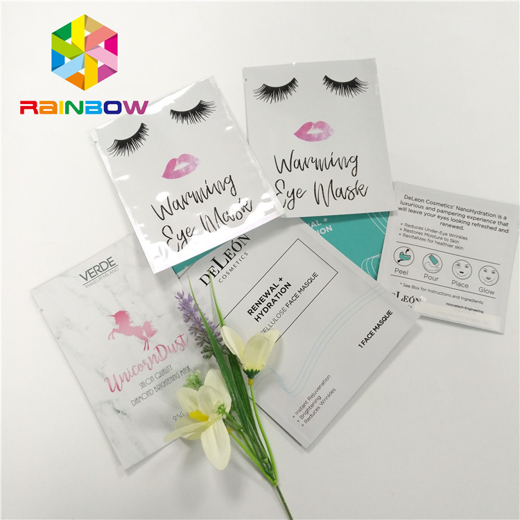 Üç Yan Mühür Özel Baskılı Stand Up Torbalar Alüminyum Folyo Kozmetik Çantası