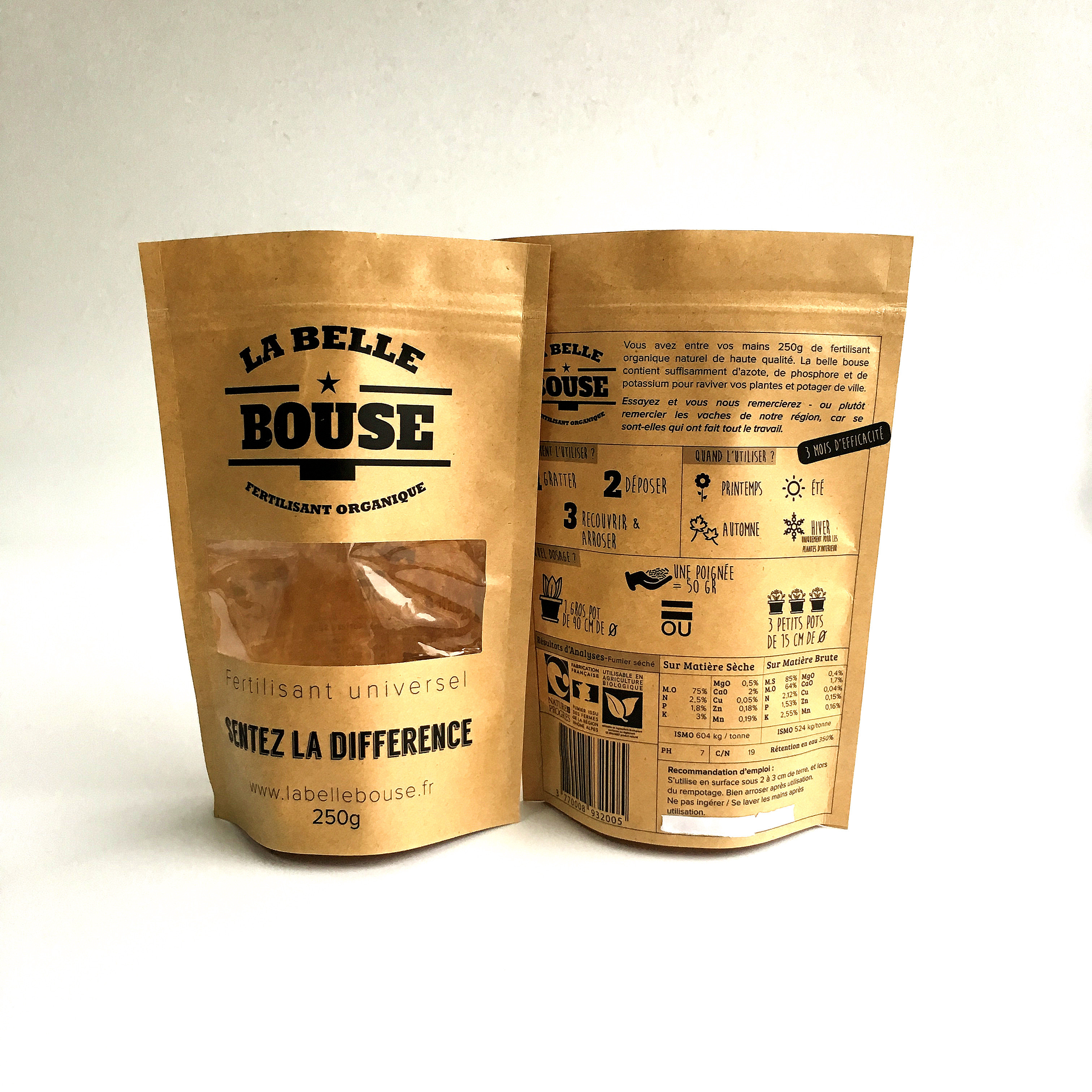 Geri dönüşümlü Özelleştirilmiş Kağıt Torbalar Doğal Zip Kilidi Pencereli Kese Stand Up