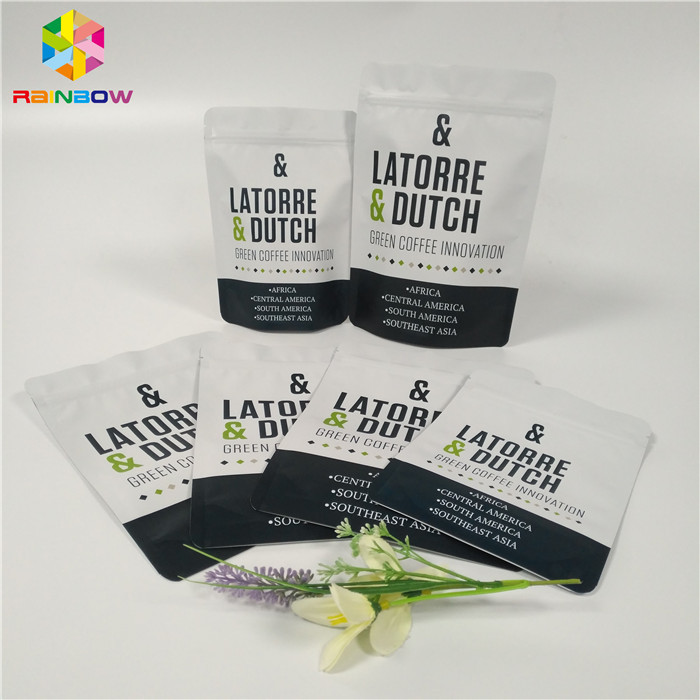 Alüminyum folyo kese ambalaj kilitli yeniden kapatılabilir kapaklı kahve çanta gravür baskı