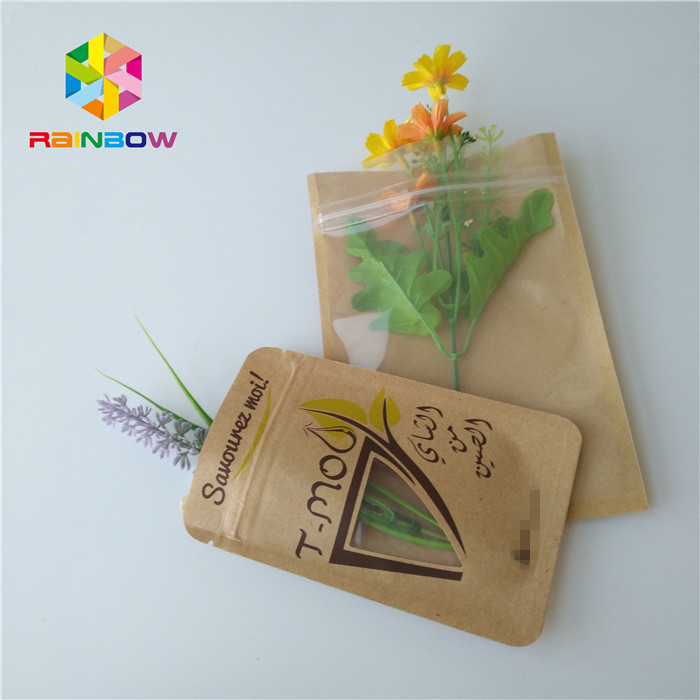 Açılıp kapanabilir Özel Kağıt Torbalar Gıda Sınıfı Üç Taraflı Mühür Alüminyum Folyo Çerez Paketleme