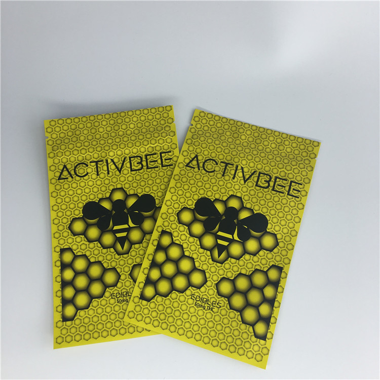 Üç Yan Mühür Stand Up Kahve Torbaları Plastik Mylar Zip Kilit Tütün Ot Ambalaj