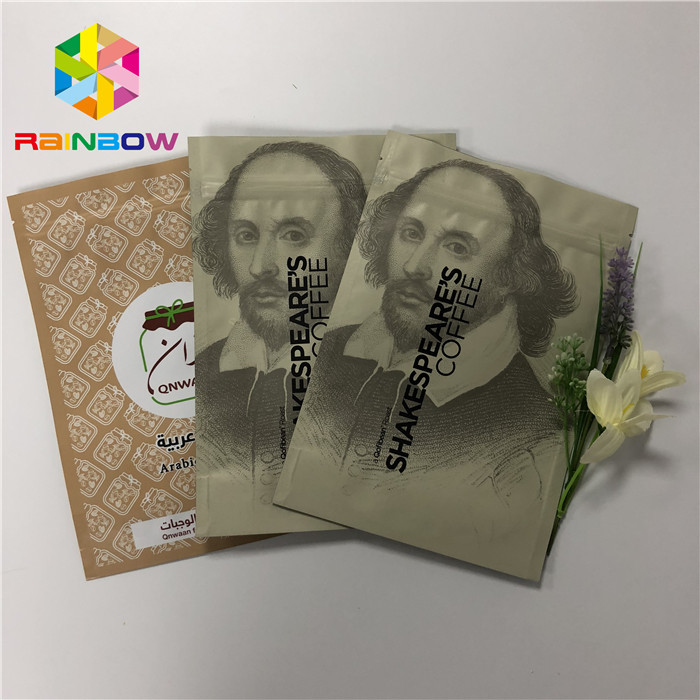 Doypack Açılıp Kapanabilir Kilitli Ayaklı Torbalar Kahve Paketleme Torbaları 50-200 Mikron