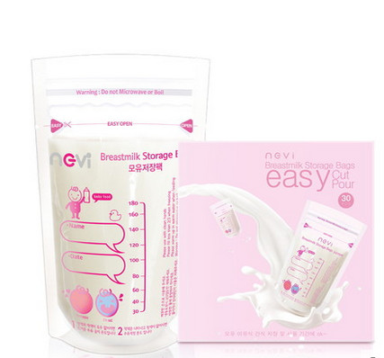 Çift Stand Up Fermuar Çanta, Isıya Dayanıklı Ambalaj Torbaları Anne Sütü Saklama