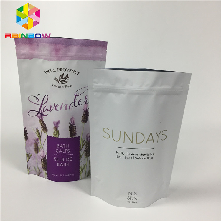 Kuru Gıda Paketi için Mat Alüminyum Folyo Lamine Stand Up Fermuar Çanta Çanta