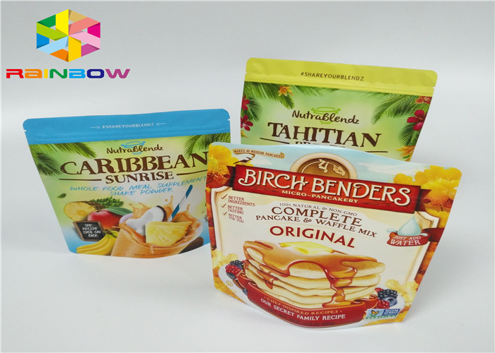 Peynir altı suyu proteini tozu çanta ambalaj / saf alüminyum folyo Peynir altı suyu proteini tozu ambalaj pabuçları / stand up kilitli çanta