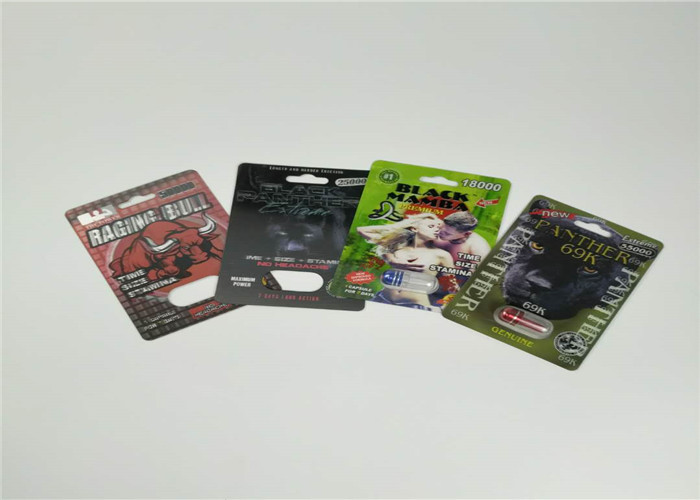 Slide Blister Kart Ambalaj Erkek Geliştirme Hapları Paketleme Seks Hapı 3d Ambalaj