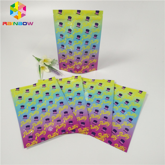 Özel 1oz 3.5g Folyo Kılıfı Ambalaj Koku Korumalı Ot Ambalaj Torbaları Parlak Yüzey