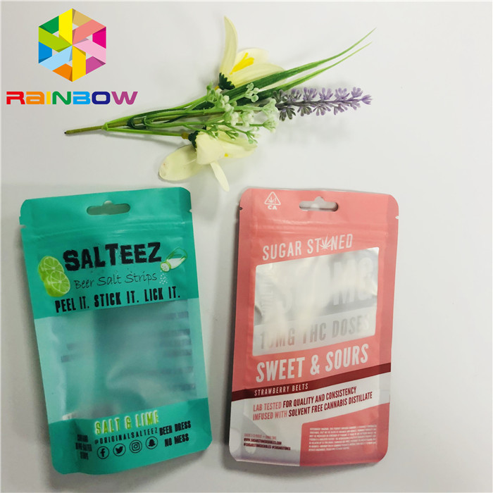 Güvenli Baskılı Plastik Torbalar Ambalaj Sıcak Mühür Özel Şeffaf Şeffaf Pencere