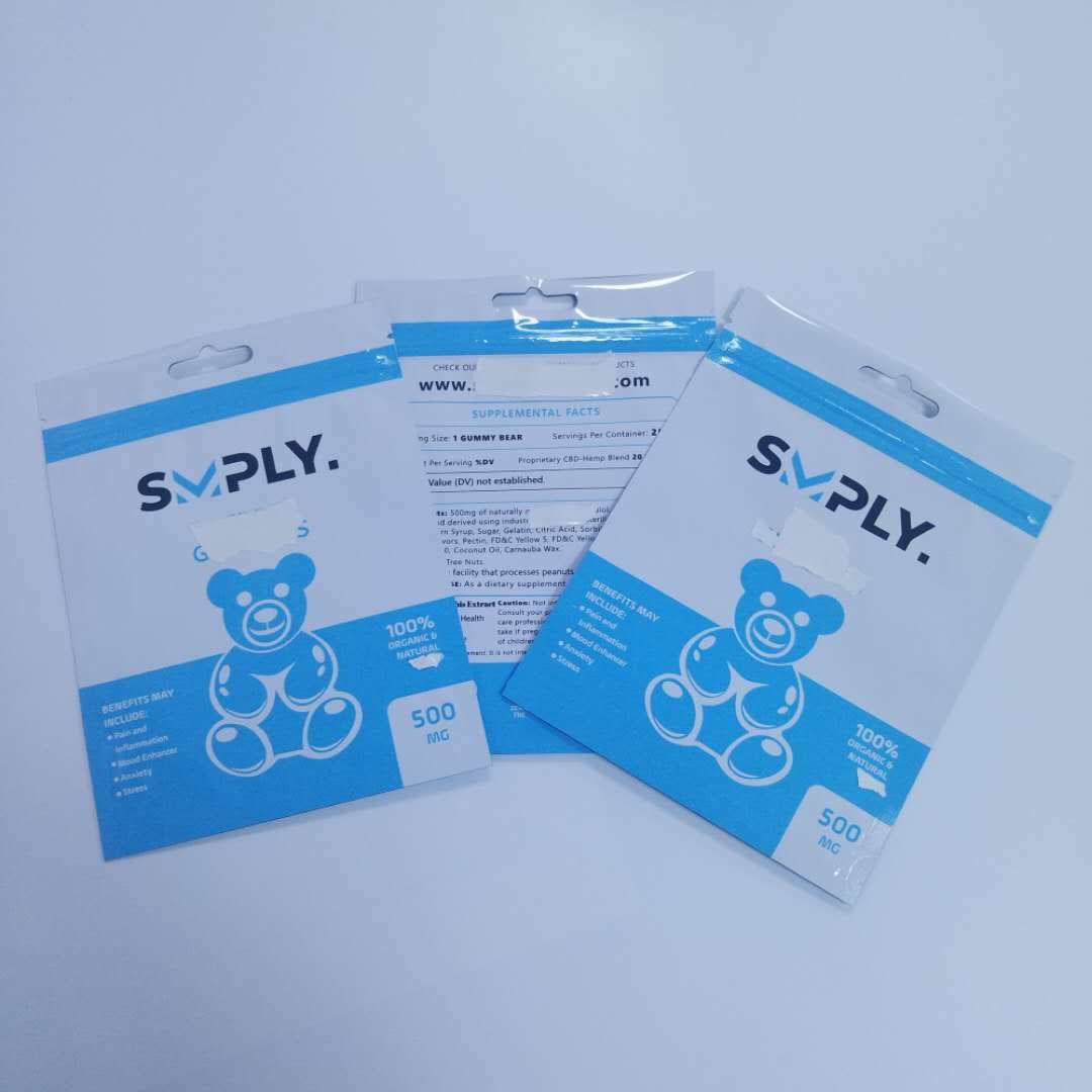 Çocuk Dayanıklı Bitkisel Tütsü Ambalaj Cbd Çantalar Folyo Gravür Kapsül için Baskı