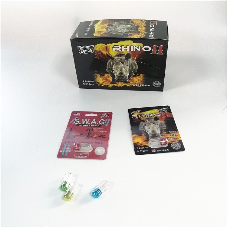 Erkek Geliştirme Kapsül Ambalajı İçin Özel Blister Kart Ambalaj Rhino Konteyner Bullet