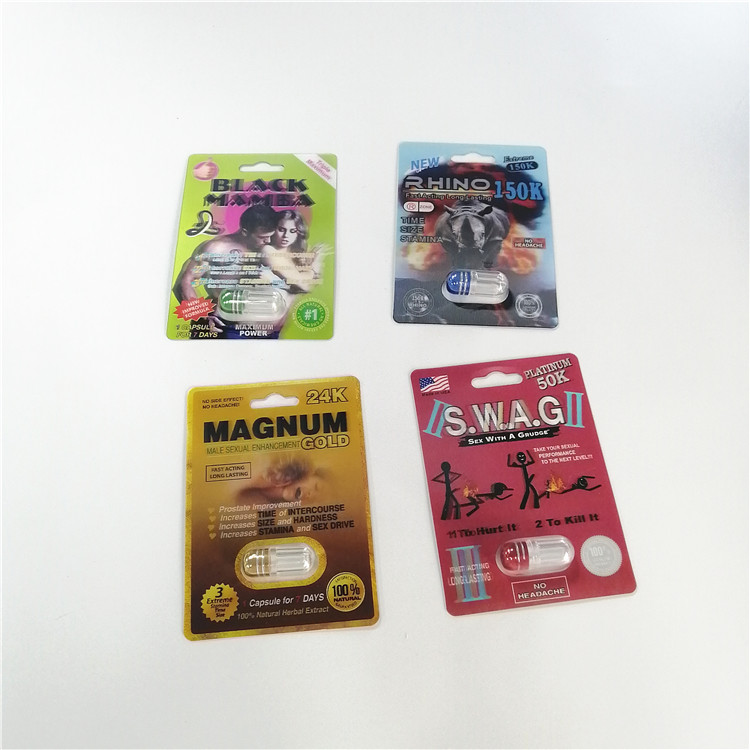 Blister Kartı Ambalajı Erkek Geliştirme Hapları Özel Boyutlandırılmış Paketleme