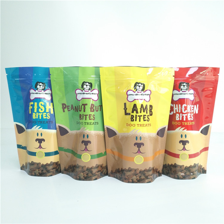 Köpek Tedavi Depolama Pet Gıda Torbası Lamine Plastik Kullanımlık Vakum Organik Kılıfı