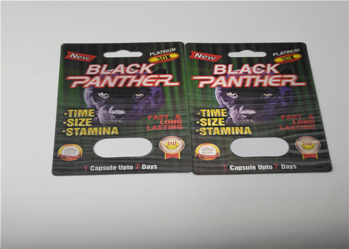 Özel Slayt Blister Kart Ambalaj VIP Altın 69 K Gergedan Toz Kapsül Ambalaj Ekran Kutusu