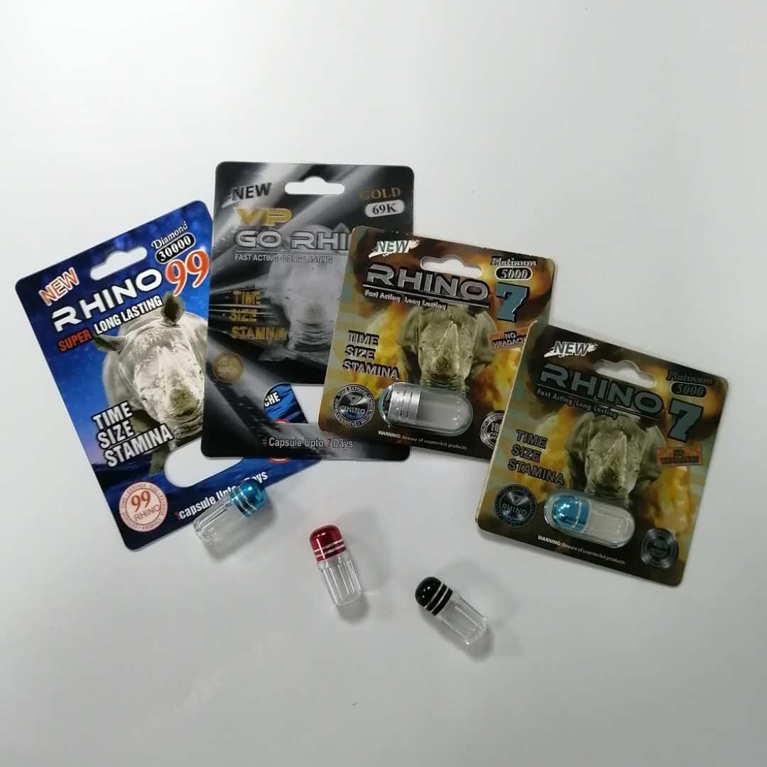 Powful Erkekler Seks Güç Tıp Blister Kart Ambalaj Cinsel Geliştirme Gergedan 69 Hap Paketi