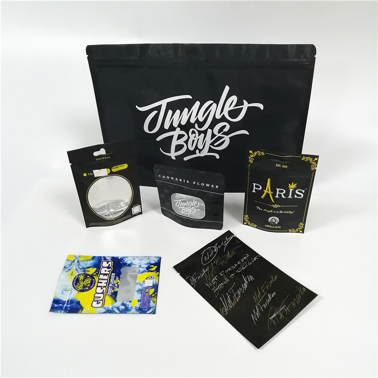 Temizle Pencere Alüminyum Folyo Kılıfı Ambalaj Cbd Ot Mylar Plastik Doypack Fermuarlı Paketi