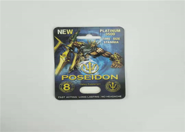 Çevre Dostu Blister Kart Ambalaj Rhino 7 Erkek Enhancer Capsule için Kağıt Kartı Ekran Kutusu