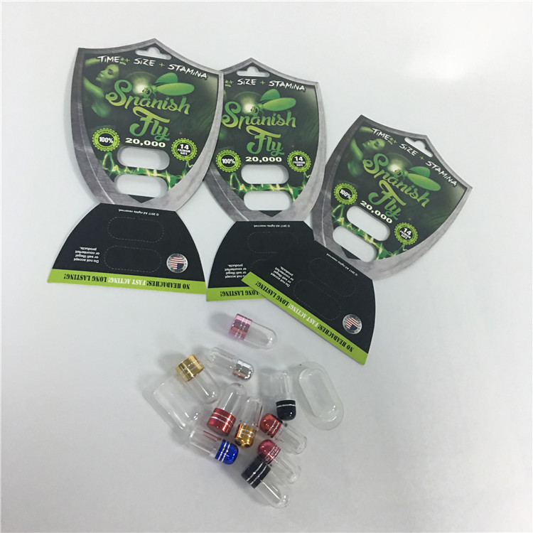 Geri dönüşümlü Blister Kart Ambalaj Fly Erkek Geliştirme Kapsül Hap Kartları ile Mermi
