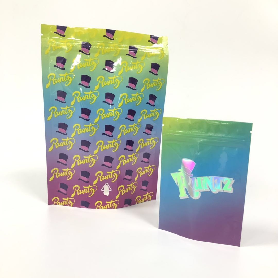 3.5 Gram Stand Up Bitkisel Tütsü Ambalaj Mylar Kilitli Ot Yabancı Koku Korumalı Runtz Kenevir Çanta