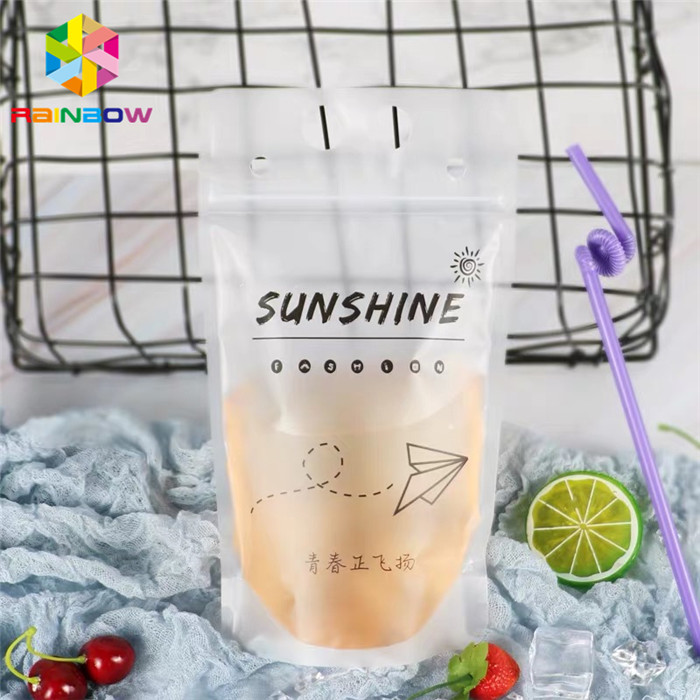 Gravür Baskı Plastik Torba Ambalajı Sıvı İçki Ambalajında ​​Renkli Payetler