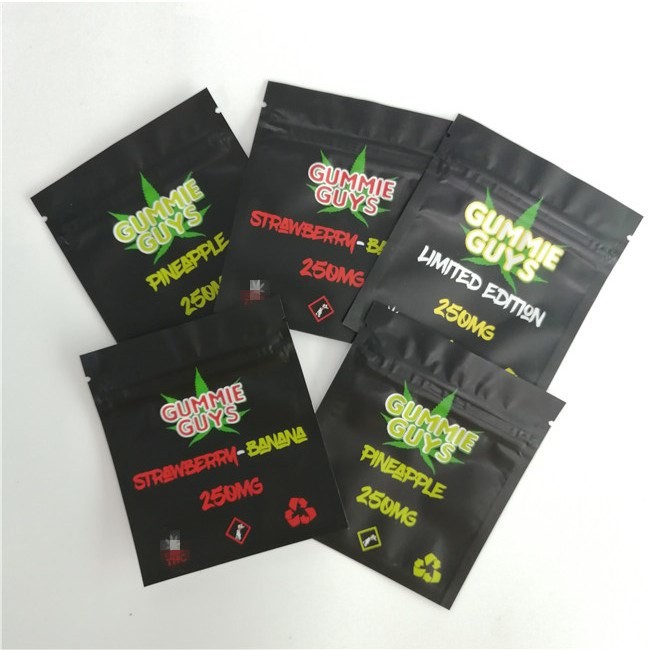 Açılıp kapanabilir Alüminyum Folyo Zip Kilit Torbası Gıda Nem Geçirmez Üç Taraflı Mühürlü