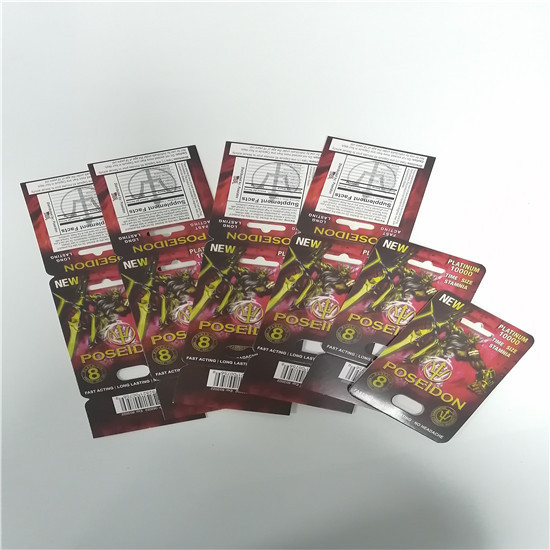 Poseidon Seks Hap Sert Rox Seks Kapsülleri Ambalaj Blister Kart Özelleştirilmiş Logo