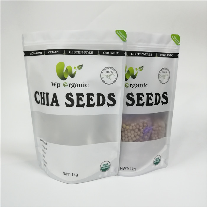 Ön Sisli Pencereler ile Koku Korumalı Snack Bag Ambalaj Çerez Hamur Puf Torbalar