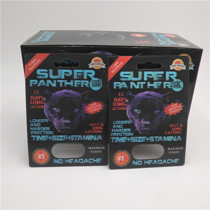 Erkek Geliştirme Hapları İçin Slide Insert Blister Kart Ambalaj PET Malzemesi