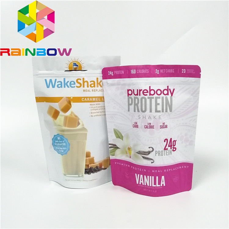 Saf C Vitamini Tozu Plastik Torbalar Ambalaj Stand Up Üstü Zip Mylar Folyo Kılıfı