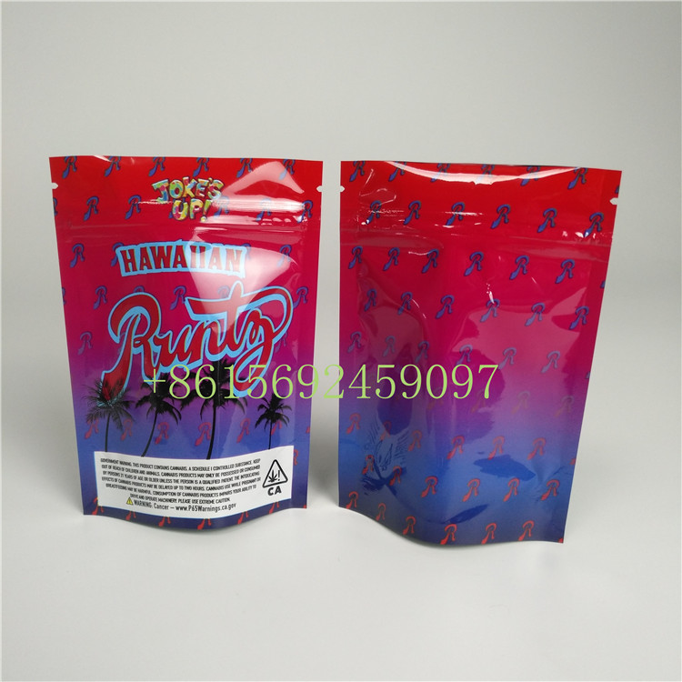 Plastik Zip Kilidi Bitkisel Tütsü Ambalaj Orman Erkek Runtz Ot Kurabiye Kılıfı