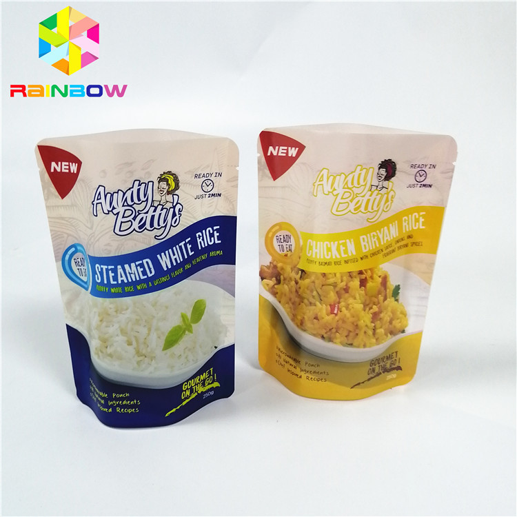 Dondurulmuş Gıda Plastik Torbalar Ambalaj Stand Up Naylon Vakumlu Retort Depolama