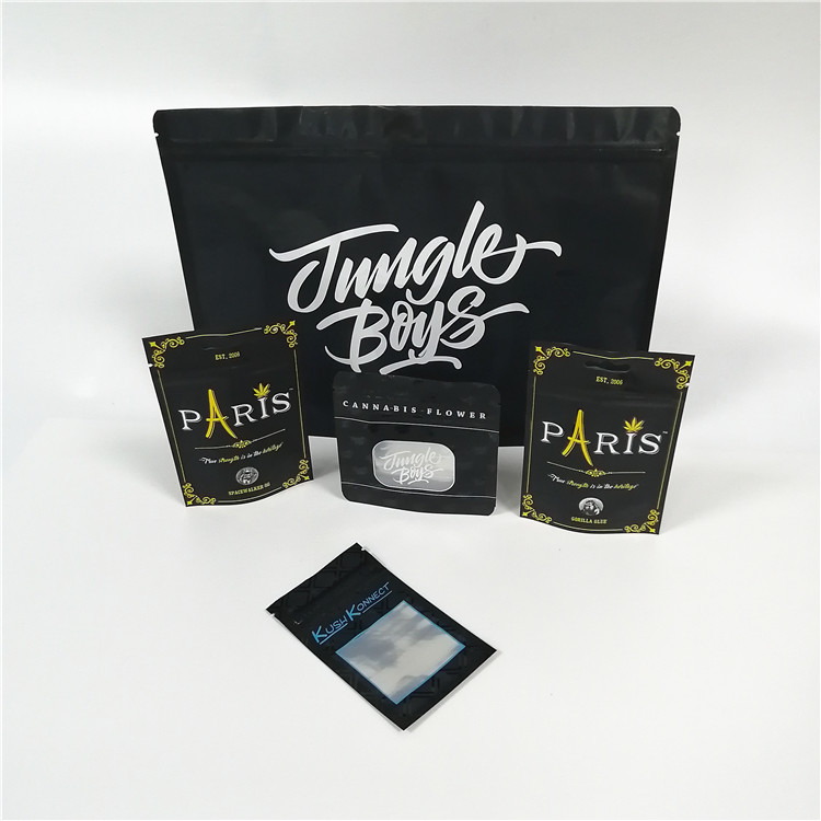 Saydam Pencere ile Dijital Baskı Stand Up Kılıfı CBD Koku Korumalı Ot Ambalaj