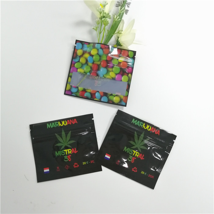 Üç Yan Düz Şeker Şeker MİA Mylar Kilitli Çanta Düşük Adedi Özel Baskılı Dayanıklı