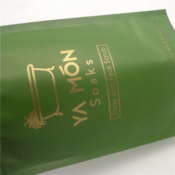 Stand Up Doypack Alüminyum Folyo Kilitli Ambalaj Torbaları 8oz 16oz Vücut Ovma Paketlemesi