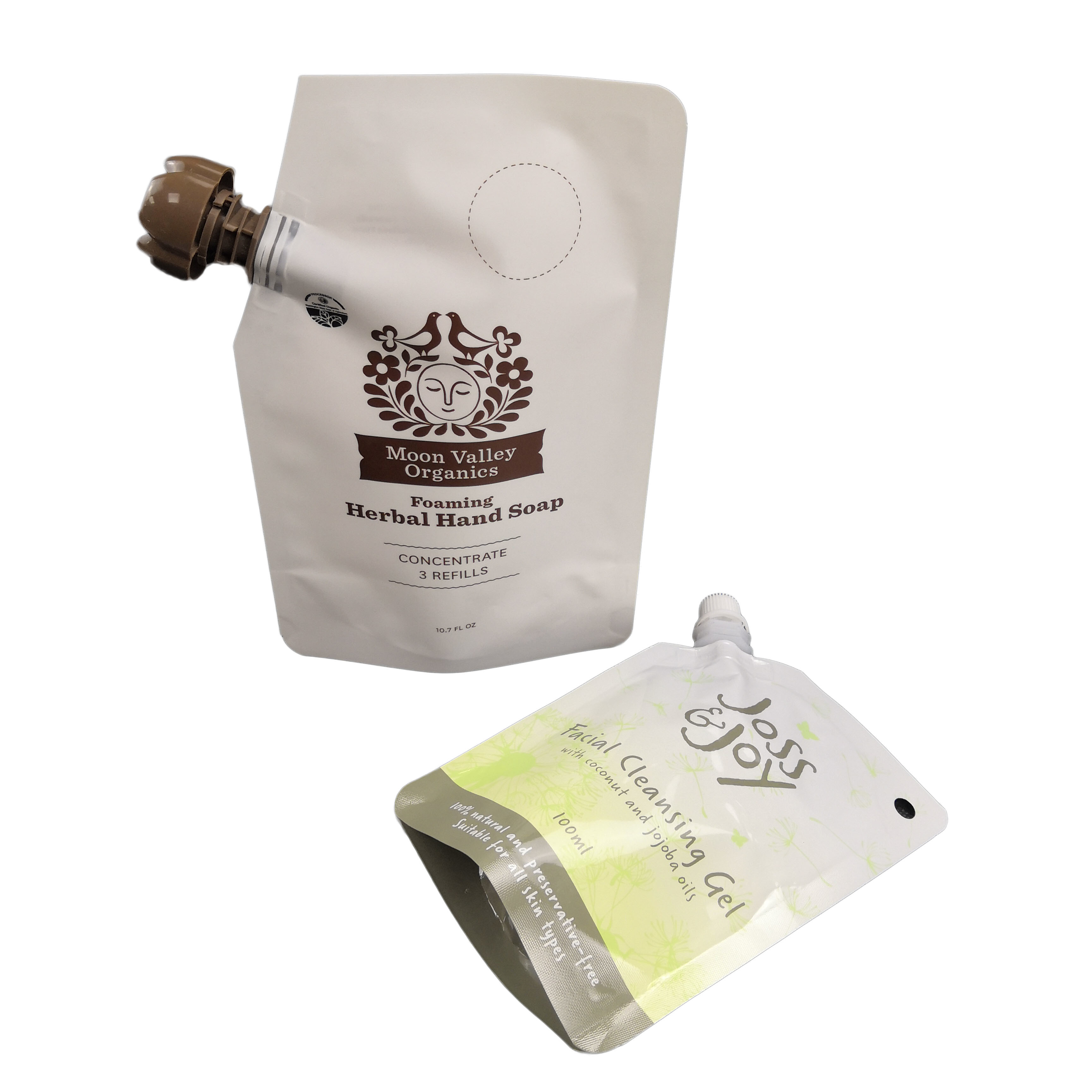 Kozmetik Yüz Maskesi Bacalı Doypack Kılıfı Meme Çantası 10ml 50ml 100ml Losyon Sıvı Paketi için