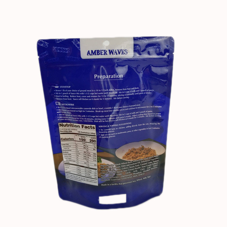 Pizza Tava Yemek Parlak Finish Gıda Ambalaj Poşetleri