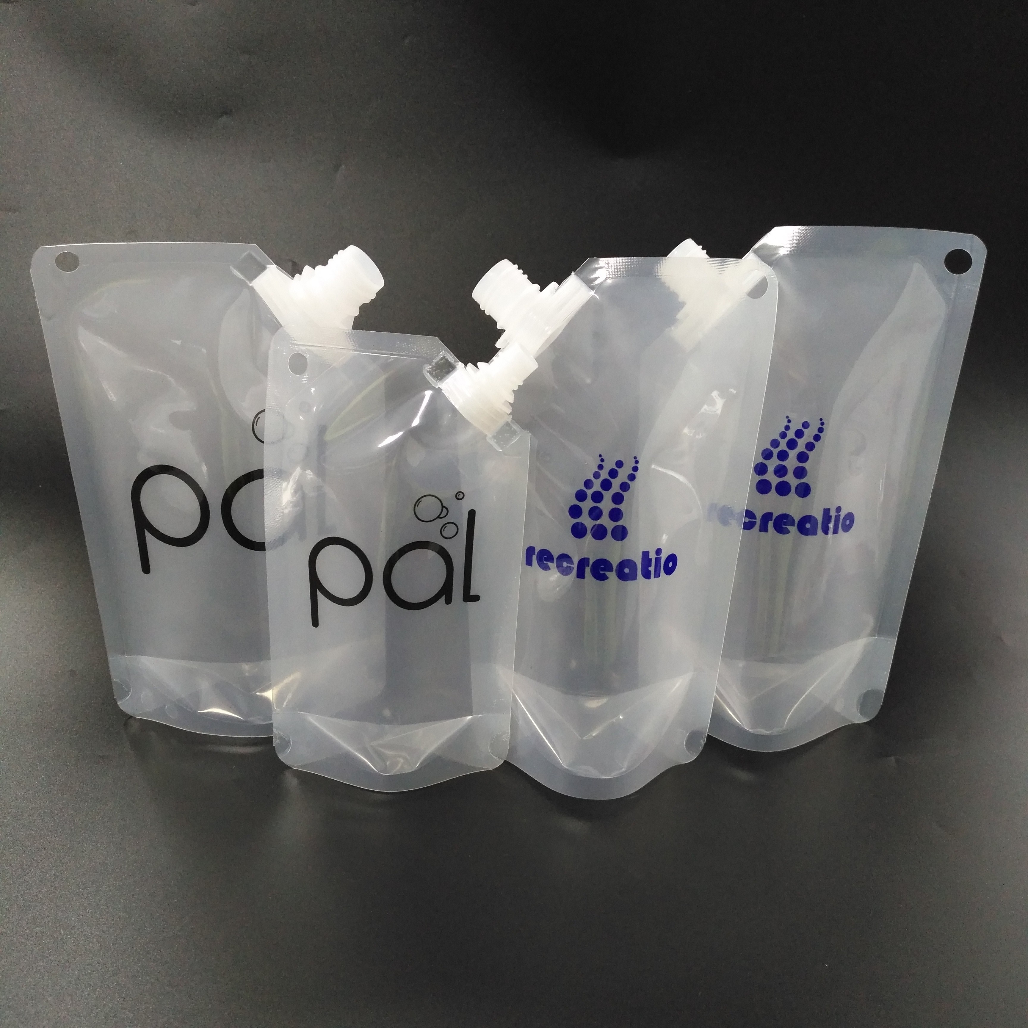 Güçlü Sızdırmazlık Şeffaf 1000ml İçecek Stand Up Torbalar