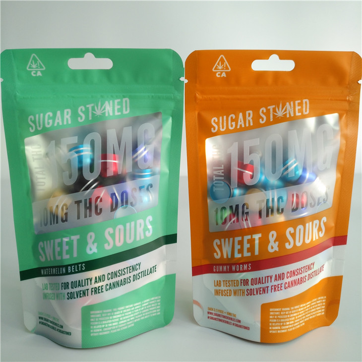 3.5g 7g 14g Holografik Film Stand Up Kese Ambalajı