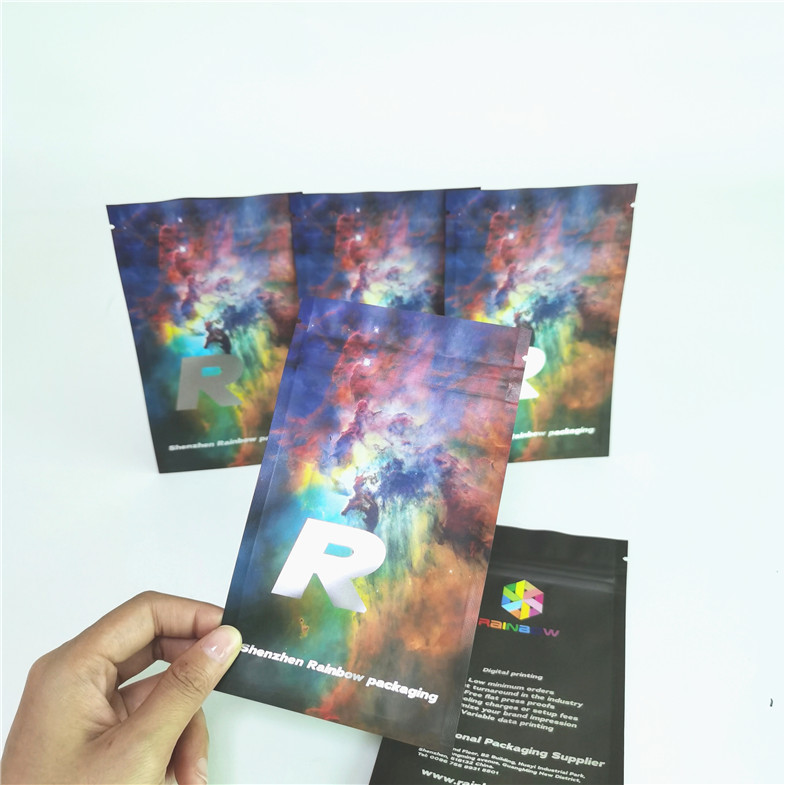 Koku Geçirmez Düz Plastik Torbalar Ambalaj Hapları Ambalaj için Kilitli Poşet