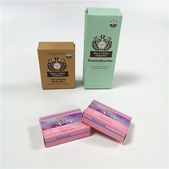 Özel baskılı kağıt kutu ambalajı Hediye Kutuları Sıcak Yaldız UV Kaplamalı sabun kutuları